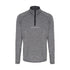 Gryphon Performance Unisex 1/4 Zip LS T-Shirt, Grey Melange